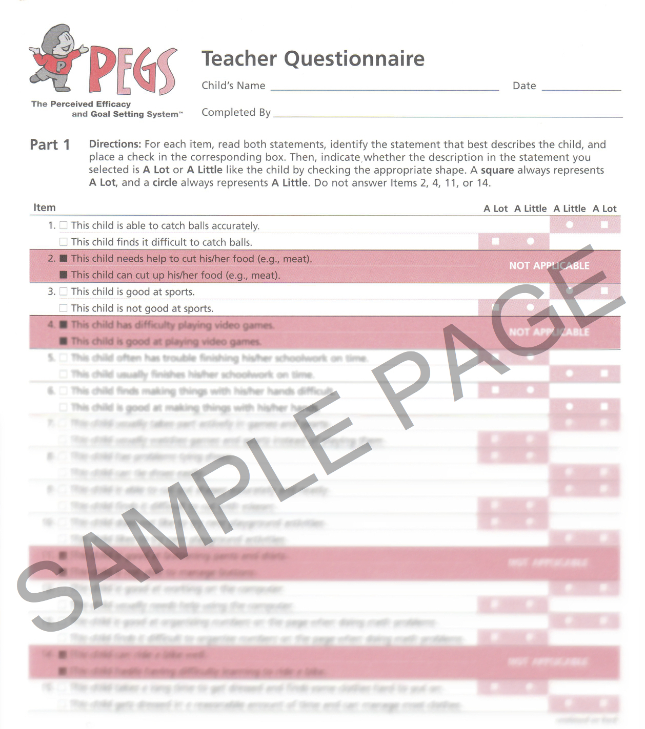 Pegs 1 teacher