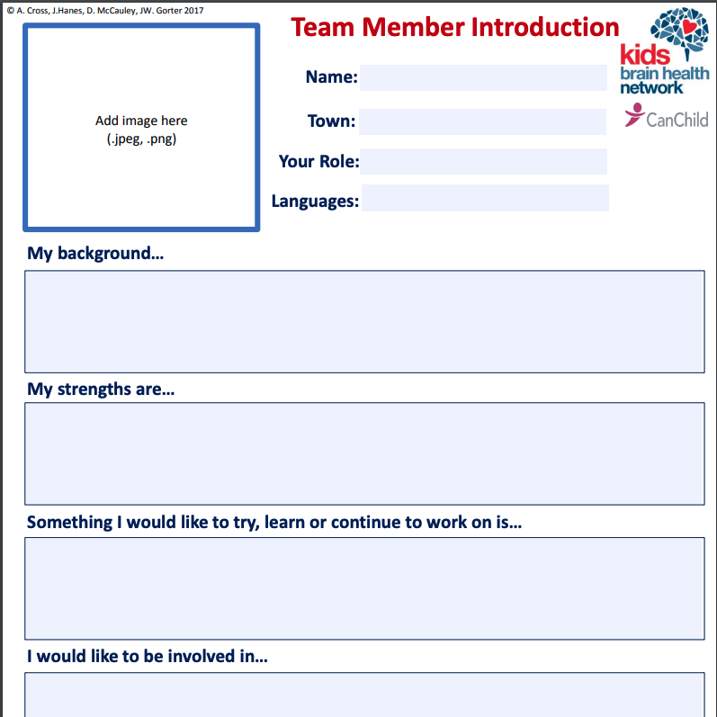 Team member introduction
