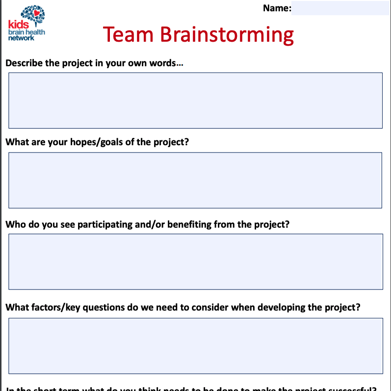 Team brainstorming