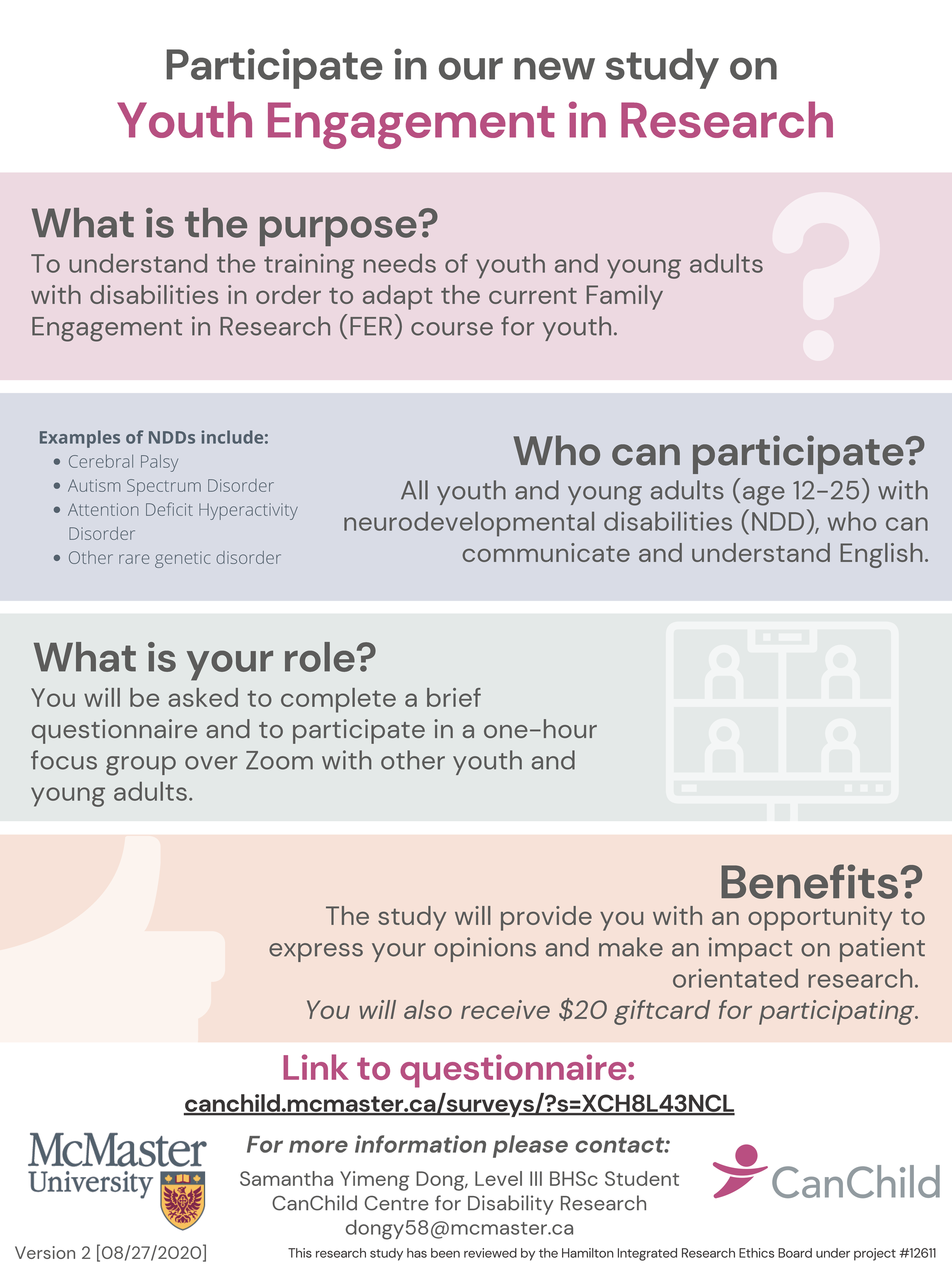 Youth engagement in research recruitment poster